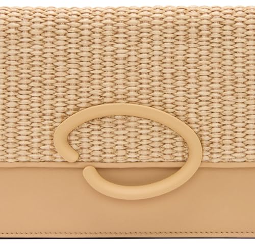 Oscar de la Renta, Raffia Woven O Pochette, Natural