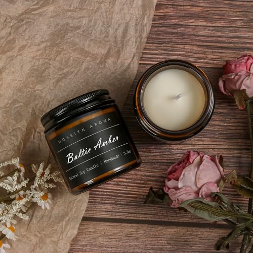 MOASITN Cherry Blossom Scented Candles for Home| Natural Soy Aromatherapy Candle| Handmade Long Lasting Jar Candle| Candel Gift for Women,Men| as Birthday,Housewarming,Thank You,Relaxing Gifts| 7oz