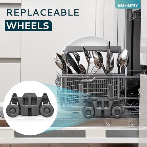 W10195416 4-Pack Replacement Part for Lower Dishwasher Wheel Durable Dishrack Wheels