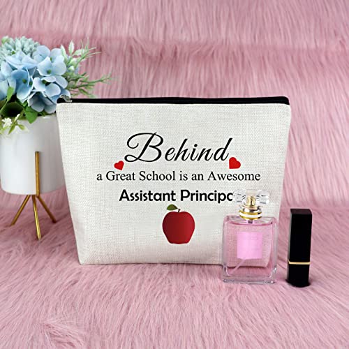 Assistant Principal Appreciation Gift Makeup Bag Thank you Gift for President Teacher Assistant Principal Gift for Women Retirement Gift for Assistant Principal Christmas Gift Travel Cosmetic Pouch