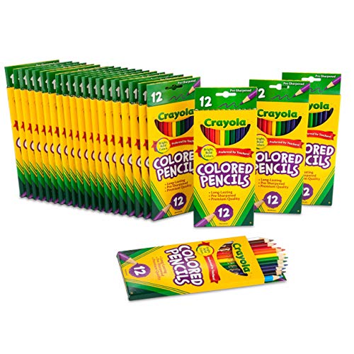 Crayola Bulk Colored Pencils for Kids (24pk), Bulk School Supplies For Teachers, Back to School Classroom Supplies, 12 Colors [Amazon Exclusive]