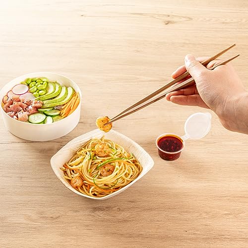 Restaurantware Bambuddha 9.5 Inch To Go Chopsticks 100 Durable Bamboo Chopsticks - With Paper Band Brown Bamboo Premium Chopsticks For All Kinds Of Foods Ideal For Cafes And Restaurants