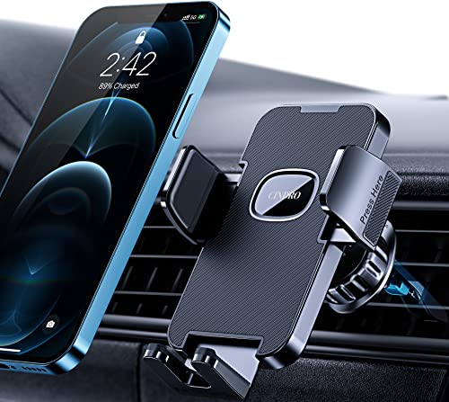 CINDRO Phone Holder Car [Upgrade Clip Never Fall] Car Phone Holder Mount Automobile Air Vent Hands Free Cell Phone Holder for Car Fit for All Car Mount for iPhone Android Smartphone