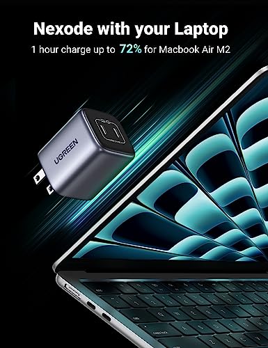 UGREEN 45W USB C Charger, Nexode 2 Port GaN Foldable PPS Wall Charger Block Support Samsung Super Fast Charging 2.0 for Galaxy S24 Ultra/Note 20, iPhone 15 Pro/14, iPad, MacBook, Steam Deck (Black)