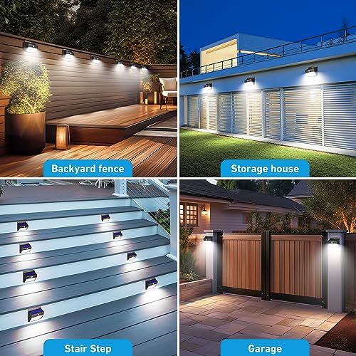 Peasur 2 Packs Solar Outdoor Lights Motion Sensor Solar Security Lights Waterproof with 3 Lighting Modes Solar Powered Wall Lights Outside for Garden Fence Yard Deck, Brown