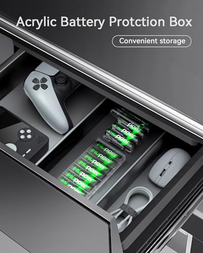 Mupoer 4 Count Ni-MH AAA Batteries, Rechargeable 1100mAh High Capacity Batteries, 1.2V Low Self Discharge Triple A Batteries