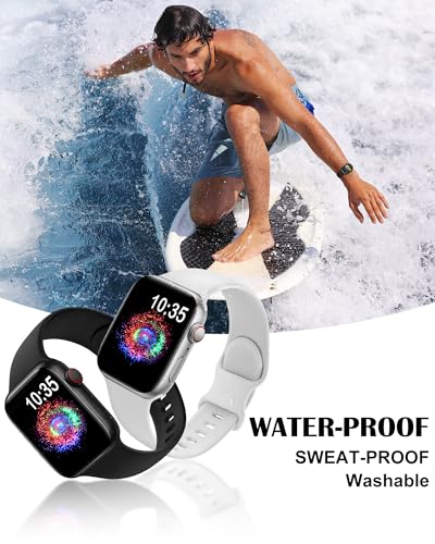 TreasureMax Sport Band Compatible with Apple Watch Bands 38mm 40mm 41mm 42/44mm 45mm 46mm 49mm, Soft Silicone Strap Compatible for Apple Watch Series 10 9 Ultra SE/SE2 8 7 6 5 4 3 Men Women Hot Pink