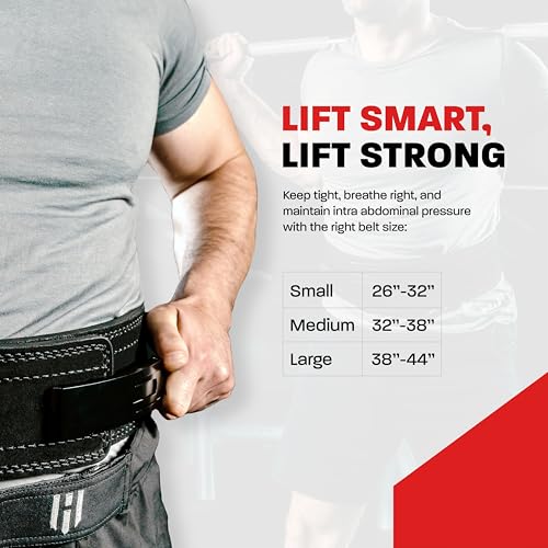 Hawk Sports Weightlifting Belt for Men and Women, 10mm x 4" Genuine Leather Lever Belt for Bodybuilding, Perfect for Deadlifting, Powerlifting, and Squats - Small, Black