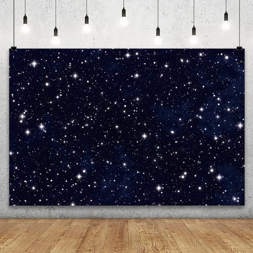 YongFoto Night Sky Stars Backdrop 12x10ft Universe Space Starry Galaxy Stars Photography Background Birthday Wedding Baby Shower Party Banner Decorations Photo Studio Booth Props Portrait Photoshoot