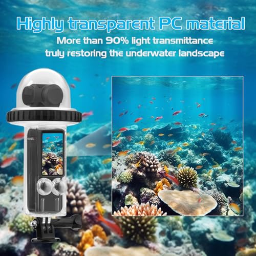 O’woda Waterproof Housing Case for DJI Osmo Pocket 3, 40m/131ft Waterproof Protective Case Underwater Diving Shell for DJI Osmo Pocket 3 Action Camera Accessories