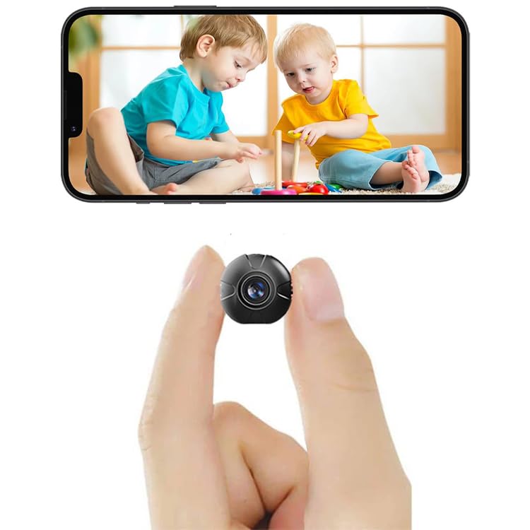 Hidden Spy Camera Indoor Outdoor Wireless WiFi Cameras,Home Security Mini Body Small Camera Micro Nanny Cam,Pet Dog Babysitter Home security Camera,Room No Need Wifi Camera Compatible with Android