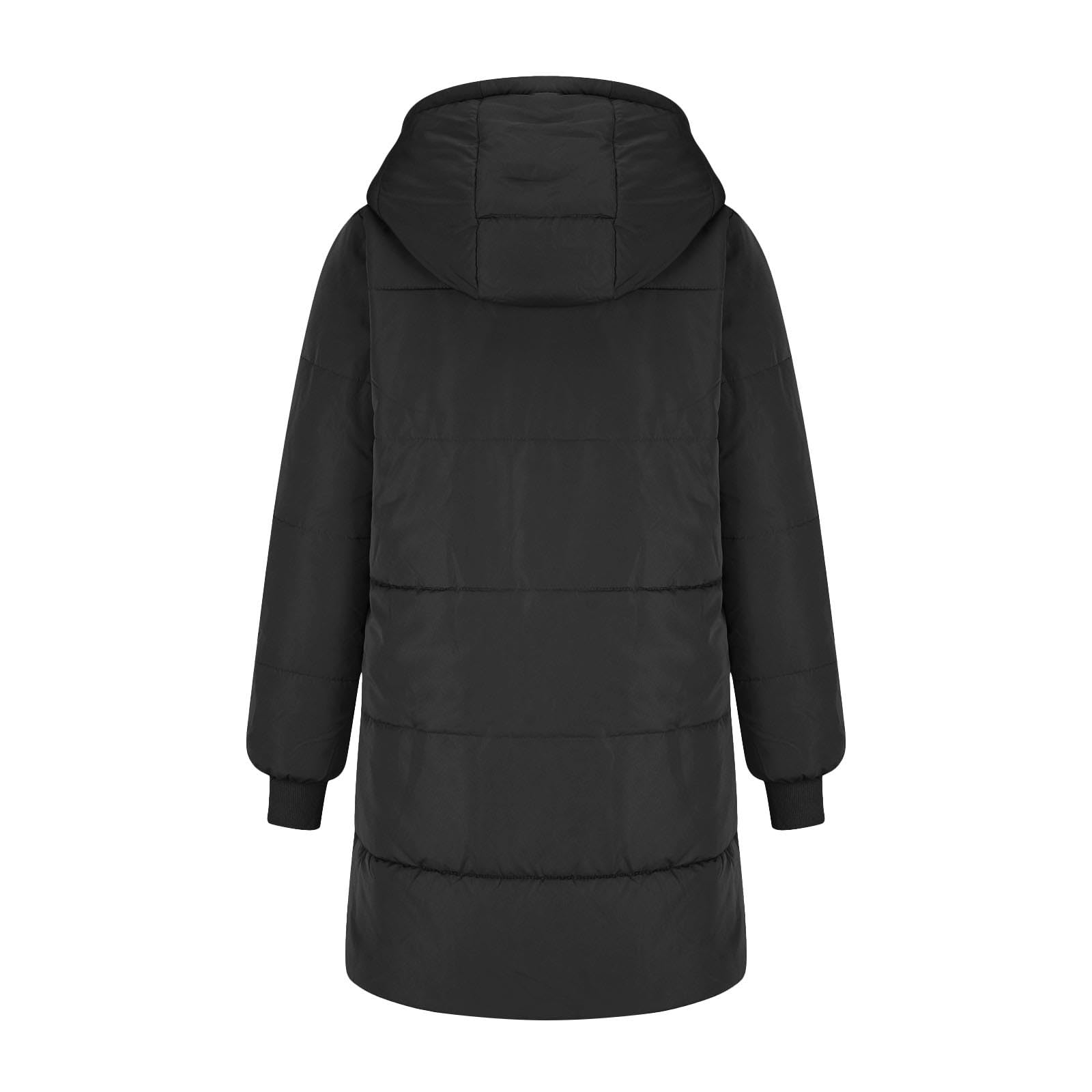 Women Coats Winter Womens Winter Long Down Coats Teddy Fleece Lined Jacket Plus Size Warm Down Thicken Hooded Windproof Quilted Puffer Jackets Womens Coat