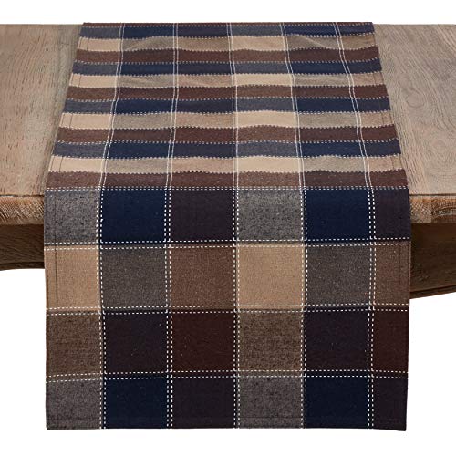 Stitched Plaid Tablecloth