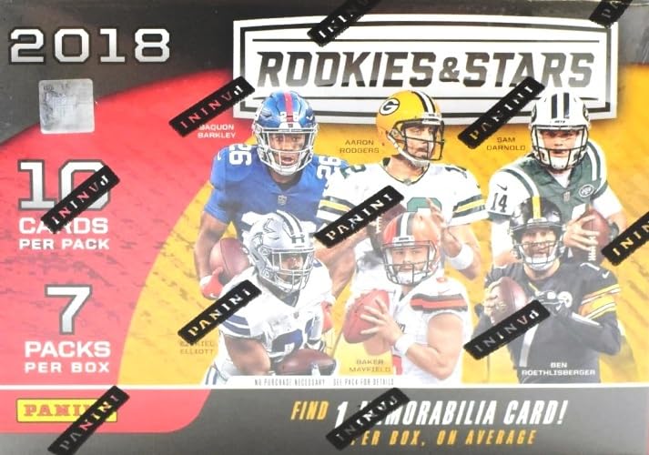 2018 Panini Rookies & Stars Football Factory Sealed Blaster Box with Memorabilia Card! Look for Rookies & Autos of JOSH ALLEN, Lamar Jackson, Baker Mayfield, Sequon Barkley & More!