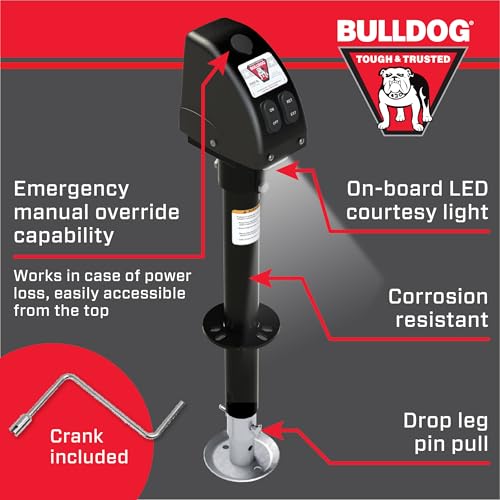 Bulldog 500187 Black A-Frame Jack with Powered Drive, 3,500 lbs.