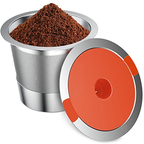 Reusable K Cups For Keurig keurig reusable coffee pods Compatible with 1.0 and 2.0 Keurig Single Cup Coffee Maker Stainless Steel K Cup,Non-BPA(1 pack)