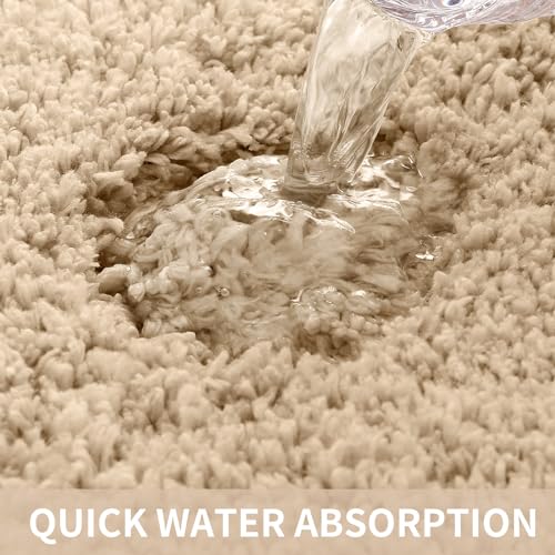 Buganda Microfiber Bathroom Rugs Runner (59 x 24, Steel Blue) Shaggy Soft and Absorbent, Non Slip, Thick Plush, Machine Washable Bath Mat and Bath Rugs for Bathroom
