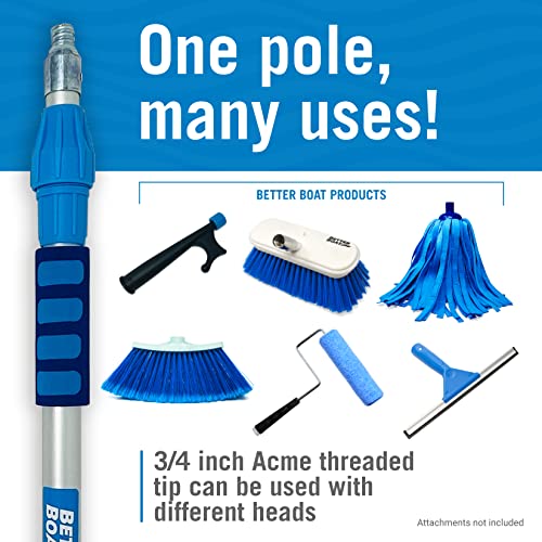 Extension Pole, Telescoping Rod, 1.8-3 ft Extendable Deck Brush Handle, Boat Hook, Painter’s Stick, 3/4" Universal End, Twist Lock, for Paint Rollers, Mops, and Long Reach Tasks