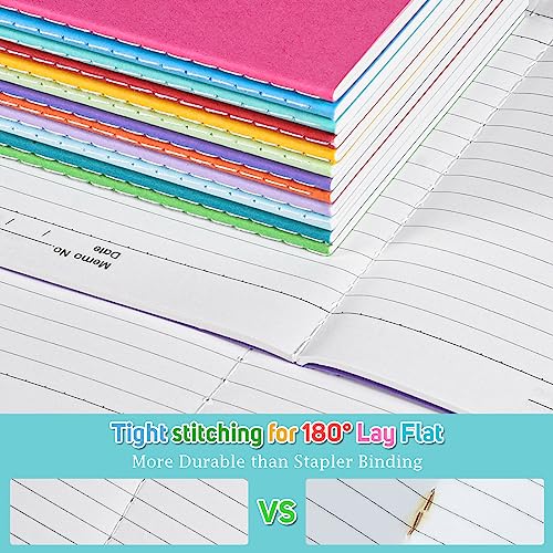 Small Notebook, 12 Pack Journals with 12 Motivational Stickers, 60 Page Lined Journals for Writing, Pocket Notebooks for Kids Party Favors, Student Gifts, Stocking Stuffers, Mini Journals Bulk