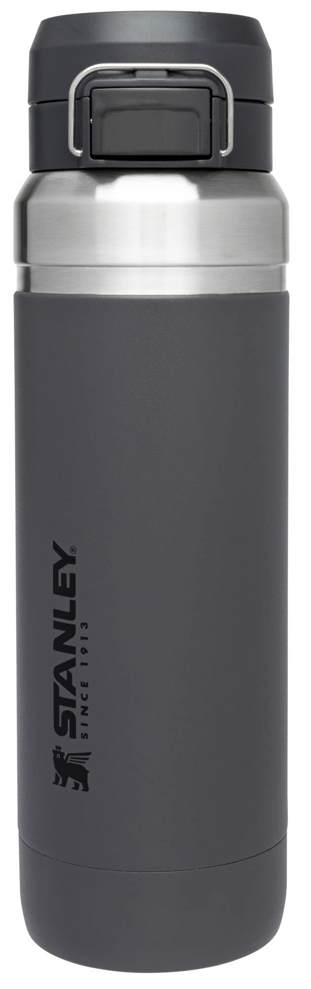 Stanley Quick Flip GO Water Bottle 36 OZ | Push Button Lid | Leakproof & Packable for Travel & Sports | Insulated Stainless Steel | BPA-Free | Charcoal