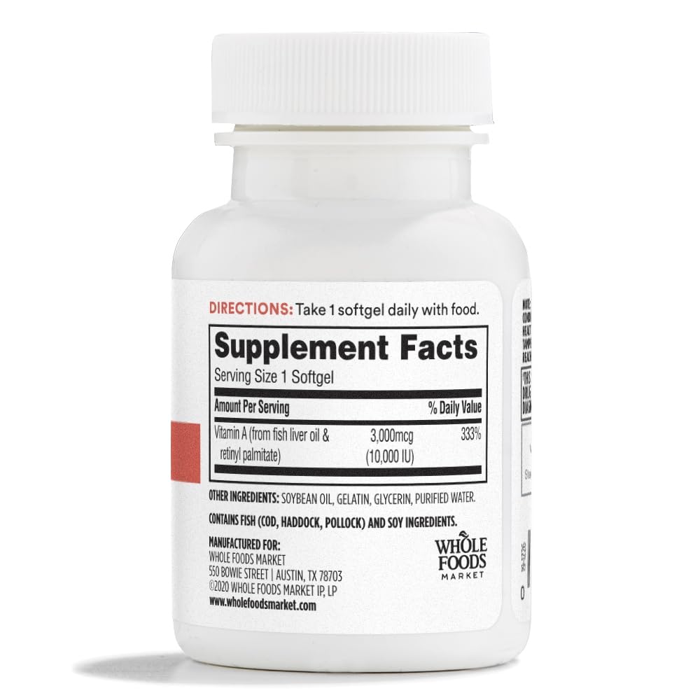 365 by Whole Foods Market, Vitamin A 10K IU, 100 Softgels