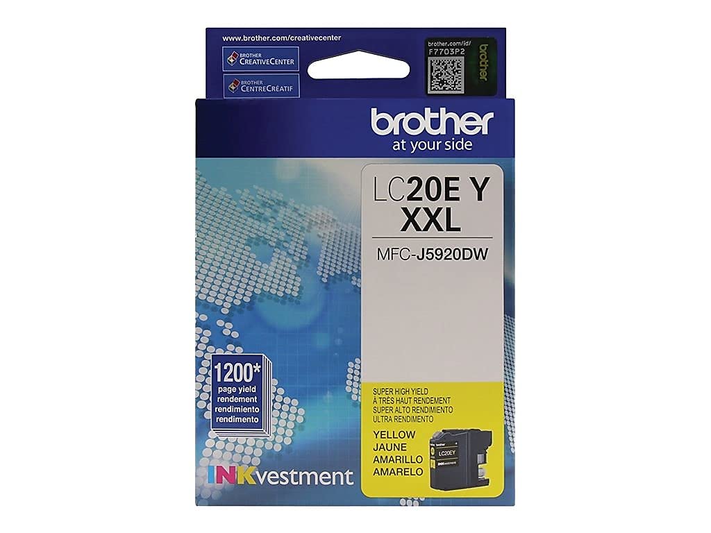 Brother LC20EY Super High Yield Yellow Ink Cartridge