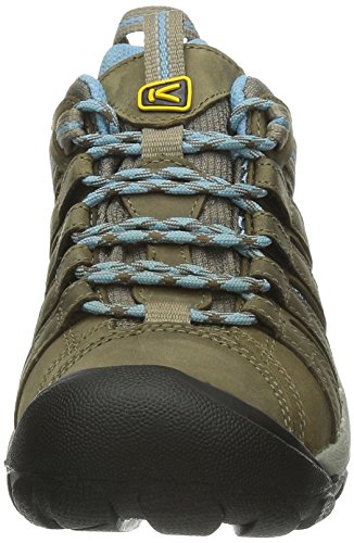 KEEN Women's Voyageur Hiking Shoe, Brindle/Alaskan Blue, 11 M US