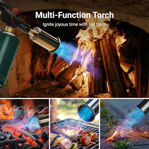 ThermoMaven Powerful Propane Torch, Kitchen Cooking Torch, Flamethrower Meater Torch Lighter, Adjustable Blow Torch for Sous Vide Searing Steak, BBQ, Grill, Charcoal Starter(Propane Tank Not Included)