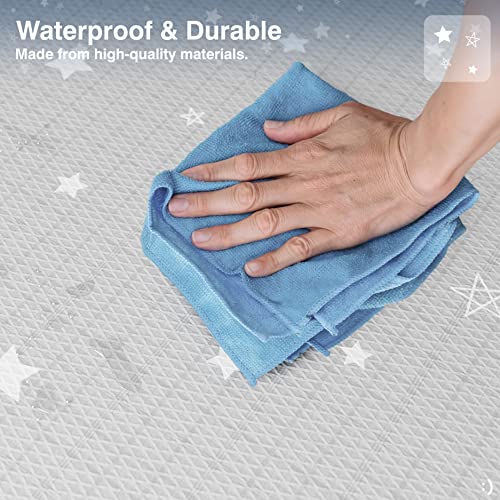 Biliboo Soft Foam Mats for Floor - Perfect Baby & Kids Play Mat - Crawling and Exercise - Non-Toxic, Waterproof, and Easy to Clean - Stars