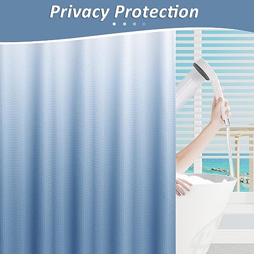 Green and White Ombre Shower Curtain Set for Bathroom,Geometric Pattern Bathroom Curtains with 12 Hooks,Waterproof Shower Curtain, Durable and Machine Washable, 72 x 72 inches, Green