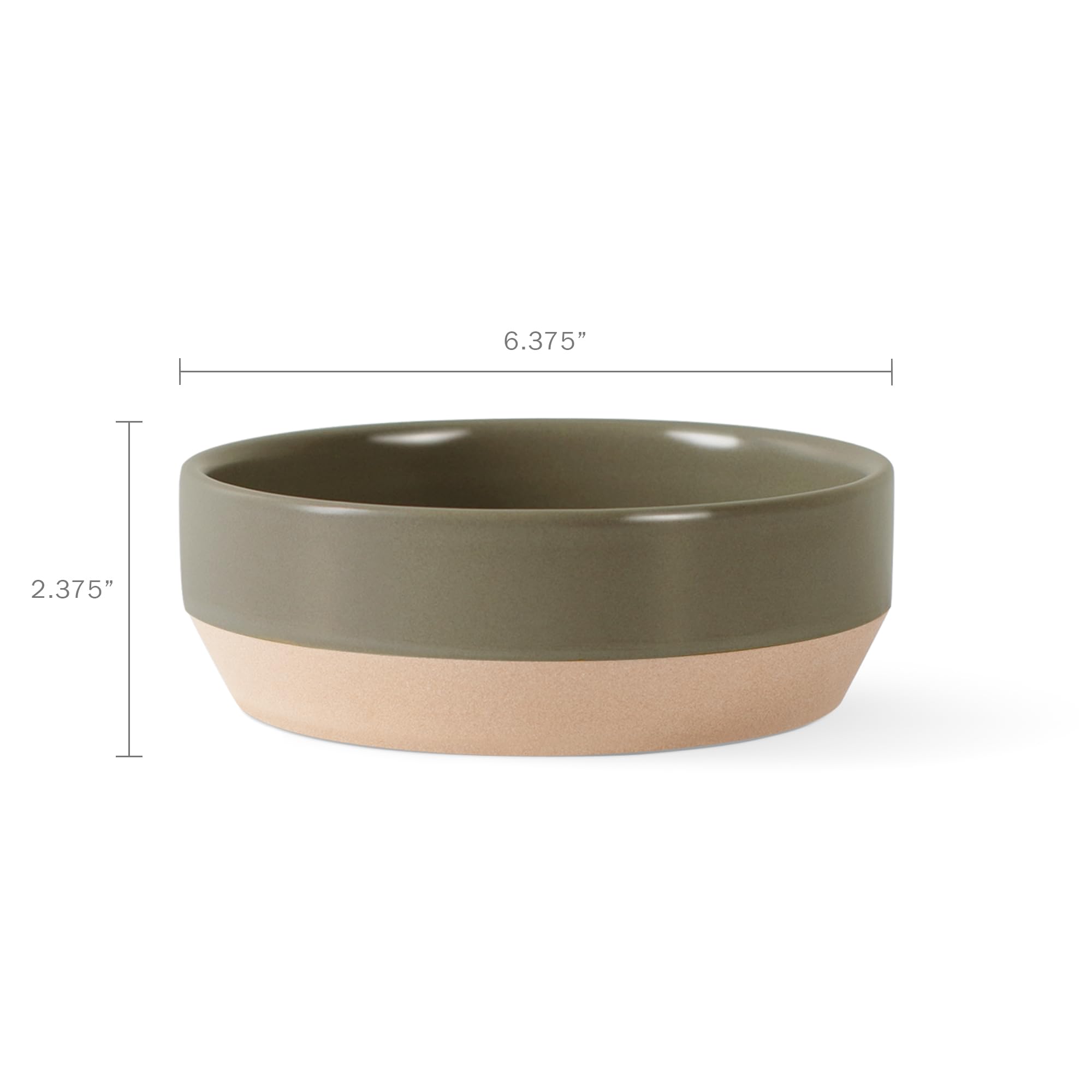 Fringe Studio Stoneware Pet Bowl, Medium, Happy Camper (479006)