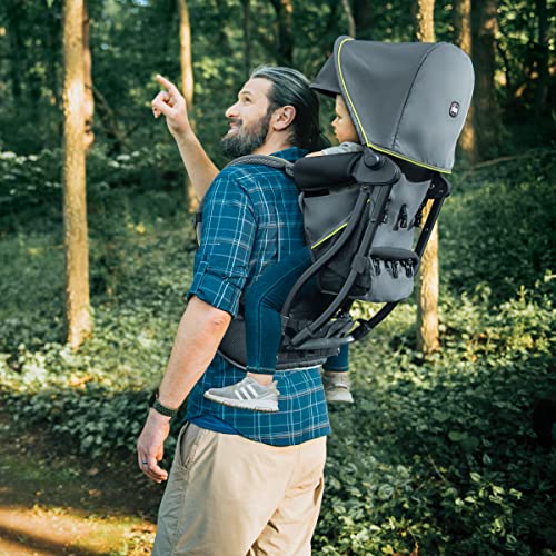 Chicco SmartSupport Aluminum Frame Backpack Carrier, Lightweight Baby Backpack Carrier | Solar/Grey