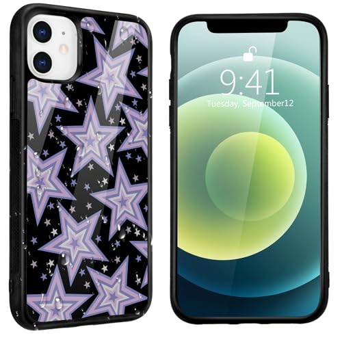 Wihytec Blue Stars Case for iPhone 15 PRO MAX Layered Star Case Cover TPU Bumper Hard Back Shockproof Phone Case Girly Protective Phone Cover with Design