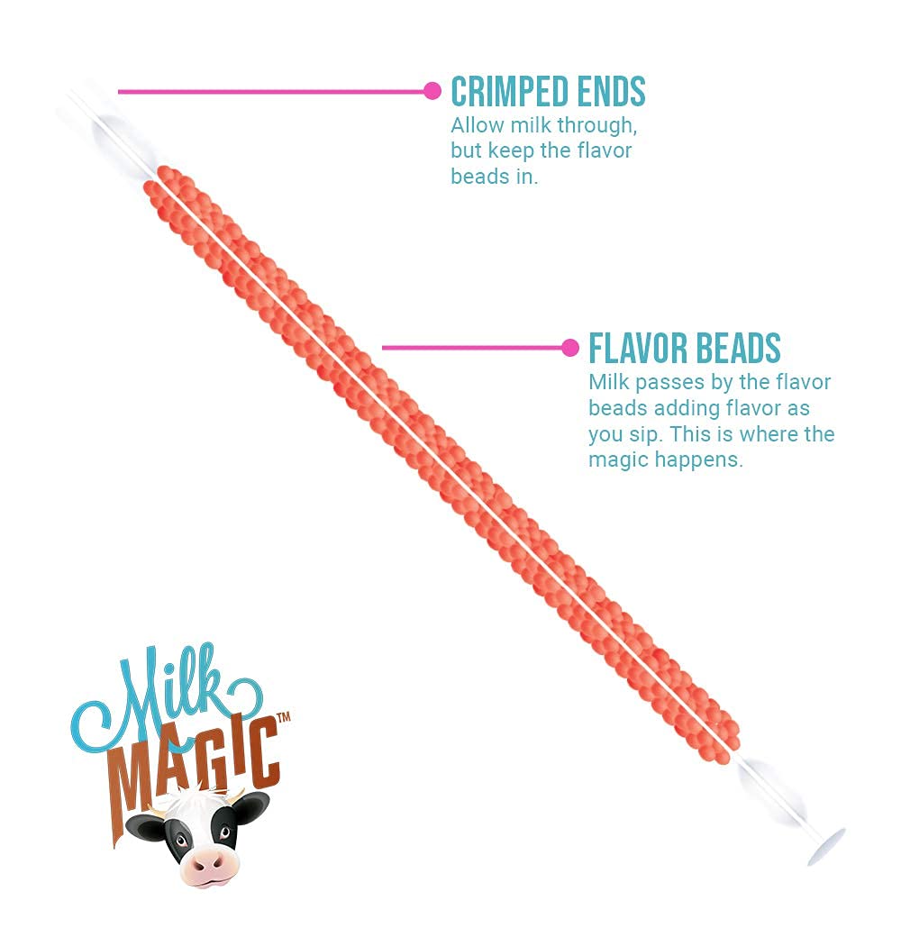 Milk Magic Sweet and Savory Bundle Milk Flavoring Straw | Gluten-Free BPA free Non-GMO Low in Sugar All-natural Flavor Straws | Encourage Milk Drinking with Flavor-Filled Straws - Pack of 8