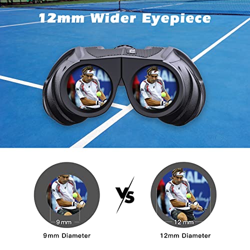 12x25 Lightweight-Compact-Toddler Binoculars for Adults - Binoculars with Low Light Night Vision, Easy Focus Cheap Binocular for Opera, Outdoor Sports, Travel, Hiking, Concerts, Hunting