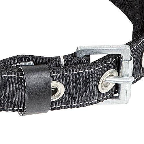 Peakworks Fall Protection Safety Harness Positioning Belt with Padded Lumbar Support, 2 D-Rings, Black, Small, V8056021