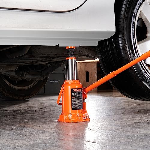 VEVOR Hydraulic Bottle Jack, 12 Ton/26455 LBS All Welded Bottle Jack, 7.5-14 inch Lifting Range, with 3-Section Long Handle, for Car, Pickup Truck, Truck, RV, Auto Repair, Industrial Engineering