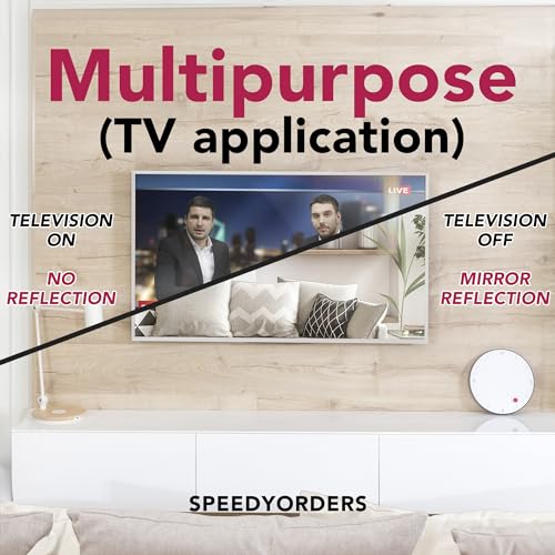 SPEEDYORDERS Two Way Mirror 2 Way Acrylic Mirror Sheet - 2 Way Mirror See Through Mirror - Plexiglass Sheet - Smart Mirror - Two Way Mirror - Made in USA 1/8" 10x10 Inches