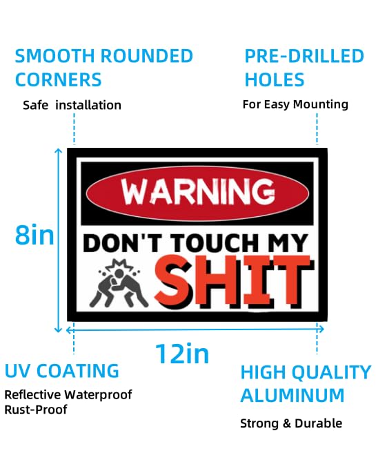 Carastora Humorous Tin Sign – Private Tools Zone Wall Decor – Retro Metal Sign for Workshop, Garage, or Man Cave – Dad or Husband, 8x12 Inch