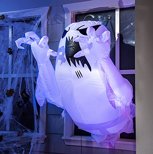 Joiedomi 4.5 ft Tall Halloween Inflatable Outdoor Decorations, Blow Up Halloween Yard Decorations Inflatable Ghost Halloween Decor, Blow Up Ghost with Candy Basket for Halloween Window Decoration