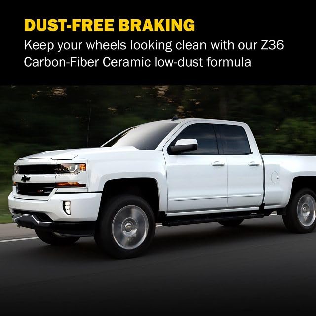 Power Stop Z36-1680 Front Z36 Truck & Tow Carbon-Fiber Ceramic Brake Pads For 2013-2022 Ford F-250 F-350 | 2013-2016 F-450 Super Duty 8 Lug