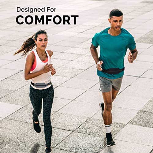 Slim Running Belt for Women & Men [Fits ALL Phones], Runners Fanny Pack for Men, Running Belt, Money Belt, Running Gear, Waist Bag Workout Gear, Fishing Belt, iPhone Running Phone Holder Waist Pack…