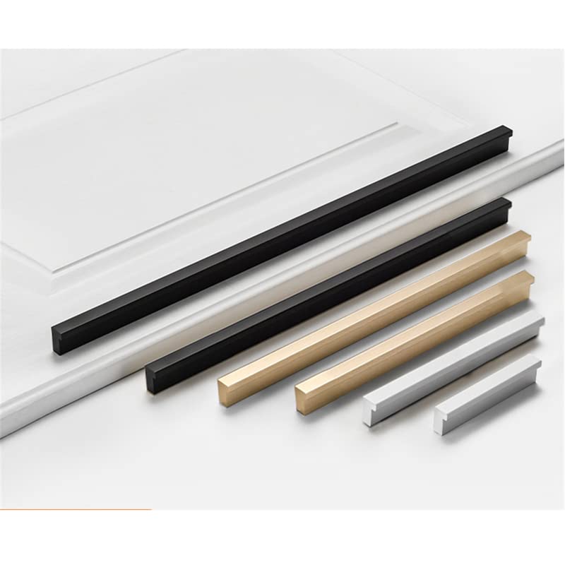 FoeZoe 10 Pack Kitchen Cabinet Pulls - Kitchen Cabinet Handles for Dresser Drawers - L-Shaped Cross Sections (27.56 inches,Gold)