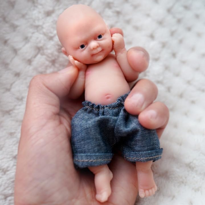 Mire & Mire 4.5" Micro Preemie Full Body Silicone 13cm Baby Boy Doll Lifelike Mini Reborn Doll Surprice Children Anti-Stress