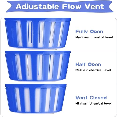 Large Floating Pool Chlorine Dispenser ，Chlorine Holder Floater with Large Capacity Fits 3 inch Tablets, Heavy-Duty Thicker Walls, Release Adjustable for Above Ground Pool（Collapsible）