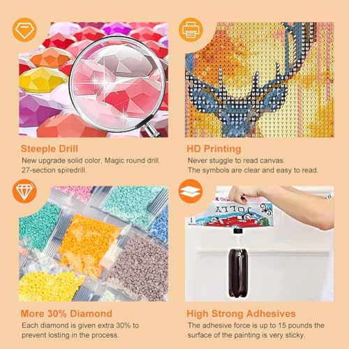 WSLWXSHM Diamond Painting Kits for Adults Dog, Cat Round Full Drill Diamond Art Kits, 5D DIY Paint with Diamonds Crafts for Home Wall Decoration Gifts 12×12Inch Rabbit