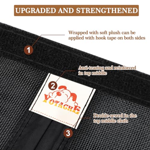 Yotache White Reversible Left Right Side Opening Magnetic Screen Door Fits Door Size 48 x 83, Reinforced Sewing Mesh for Balcony, French, Sliding Glass Door, Actual Screen Size 50" x 84"