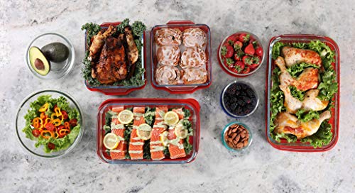 BOVADO USA Meal Prep Glass Food Storage Containers (20-Piece Set)