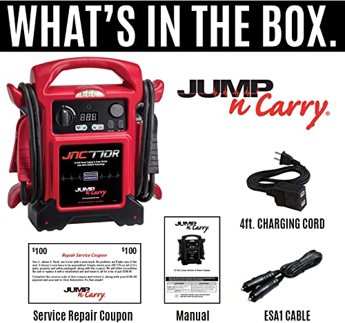 Clore Automotive Jump-N-Carry JNC770R 1700 Peak Amp Premium 12 Volt Jump Starter - Red