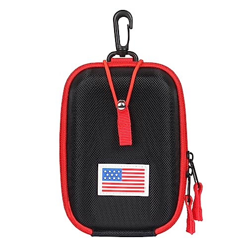 Craftsman Golf Black Rangefinder Case USA Flag Hard Shell for Tectectec Callaway, Universal Range Finder Carry Bag